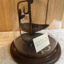 Original 17th to 18th C Double Betty Lamp Cruise Grease whale oil lamp