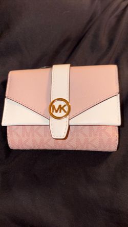 Michael Kors Pink Signature Trifold Wallet