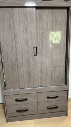 Greyish Dresser With Drawers
