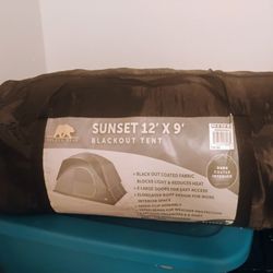 12'x9' Blackout Camping Tent 