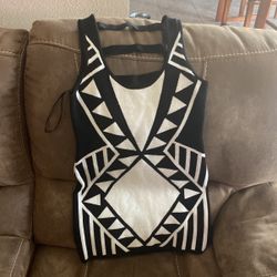 Arden B Black And White Dress 