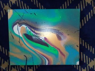 Abstract Fluid Art Painting on Canvas