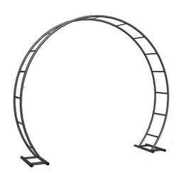 Metal Arch Backdrop Stand Double-Tube Structure for Weddings and Climbing Plants Black