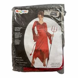 Devil Adult Women’s Halloween Costume. Size Large (New) *Dress *Horns *Headband.