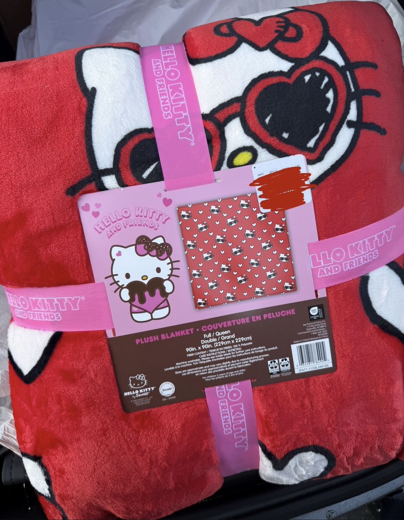 Hello Kitty Blanket Valentines OR UFT