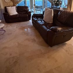 Sofa, Love Seat And 4 High Chairs