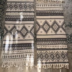 Beige Macabre Boho/Native tapestry rugs 2x5 ft