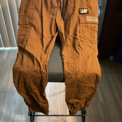 Brooklyn Cloth Men’s Cargo Joggers - Brown, Size L - Urban Streetwear Style