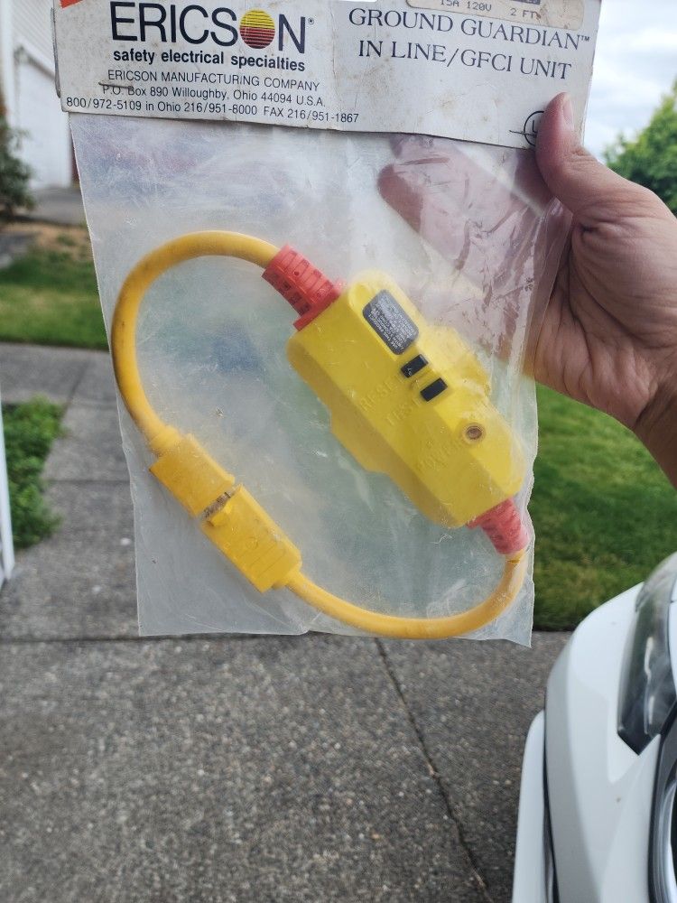 NEW Ericson Safety Electrical Specialties Ground Guardian In Line/GFCI Unit