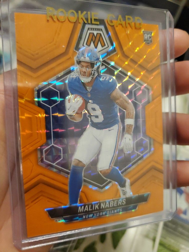 Malik Nabers Mosiac Orange Rookie /25