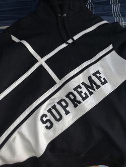 Supreme Diagonal Hooded Sweatshirt Black