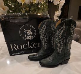 🤠 Rock'Em Toddler Girls' Western Boots – Size 11C 🤠