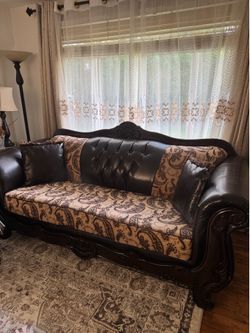 sofa set for sale. Includes 2 large pieces and 1 medium piece. Clean, comfortable, and in good condition. Perfect for a living room.