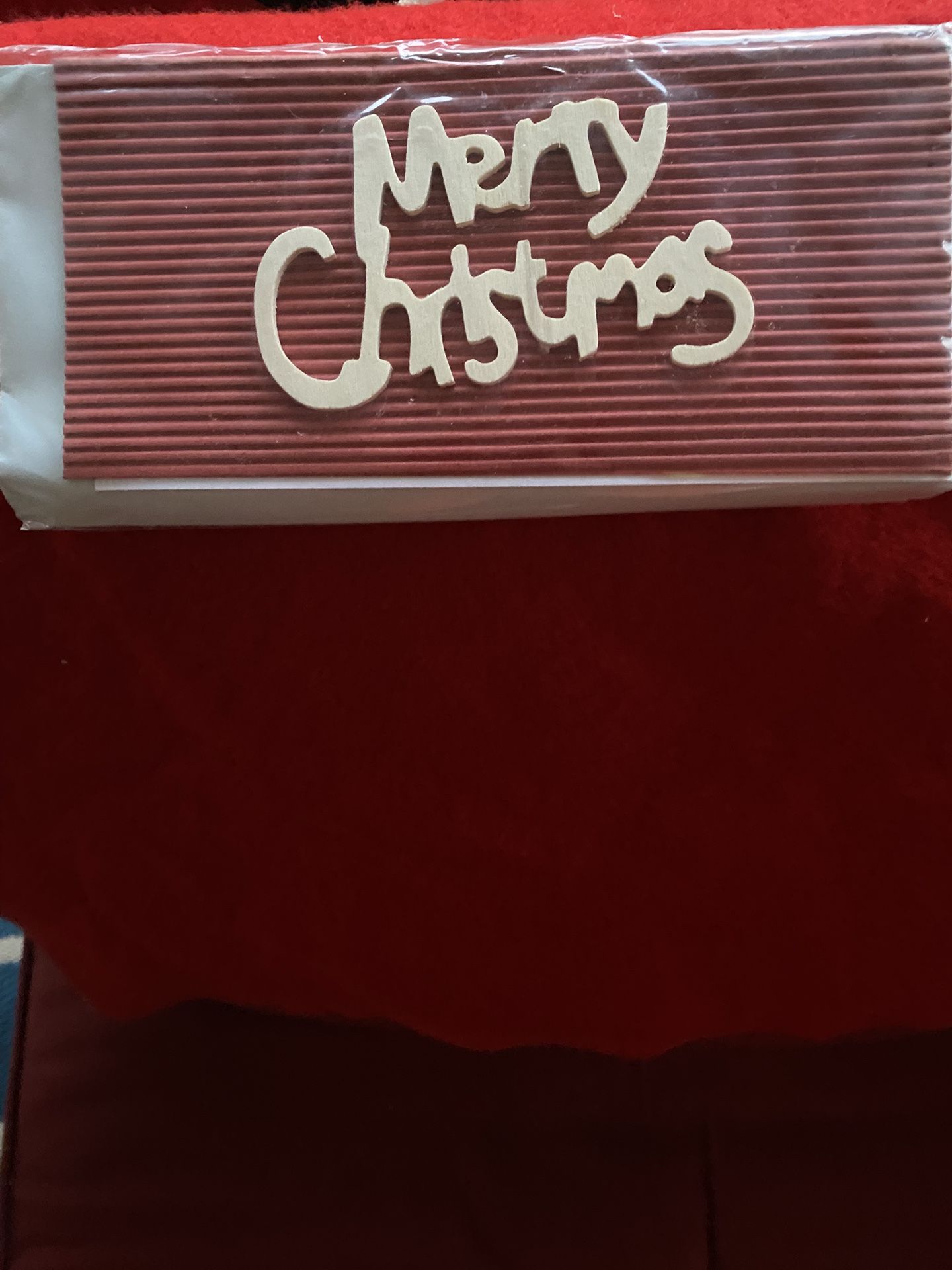 Handmade Greek Merry Christmas Wooden Card Imported From Greece