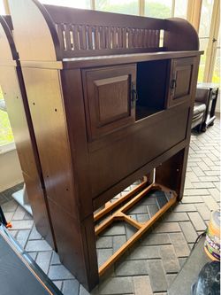 Beautiful RARE Rooms To Go Captain's Bed Bookcase Storage Units - Matching Set