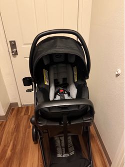 Evenflo Pivot Modular Travel System with LiteMax Infant Car Seat (Oxford Black)