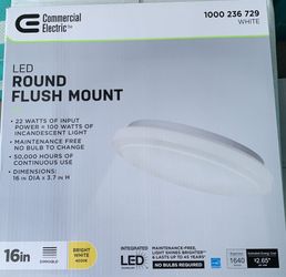 16in Dimmable LED Round Flush Mount