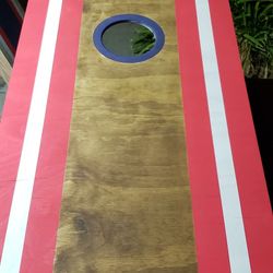 Hand crafted corn hole sets
