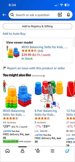 Stilts for kids 6 pairs