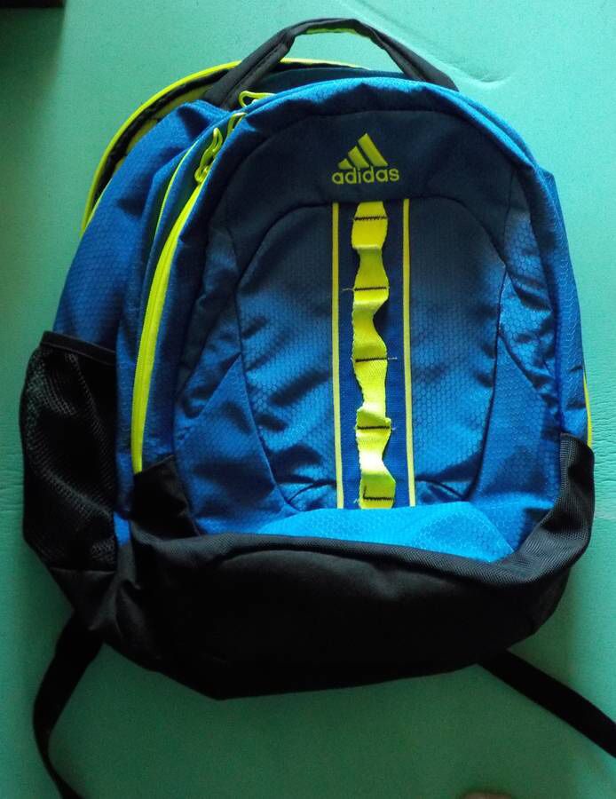 Adidas Royal Blue & Lime Green Backpack (Adult Sized)
