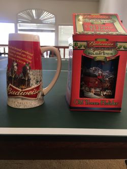 Collectable Budweiser Holiday Stein set 2003 Old Towne Holiday $5