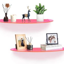Pink Acrylic Shelves