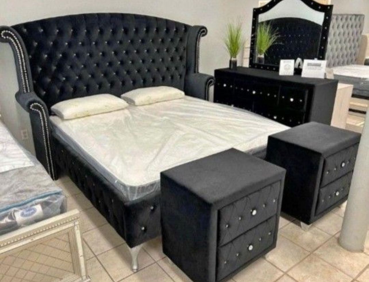 New 4pc Bedroom Set In Box 📦 Buy Now Pay Later $39 Down No Credit Needed