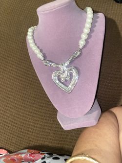 Heidi Daus Pearl, Crystal And Rhinestone Necklace