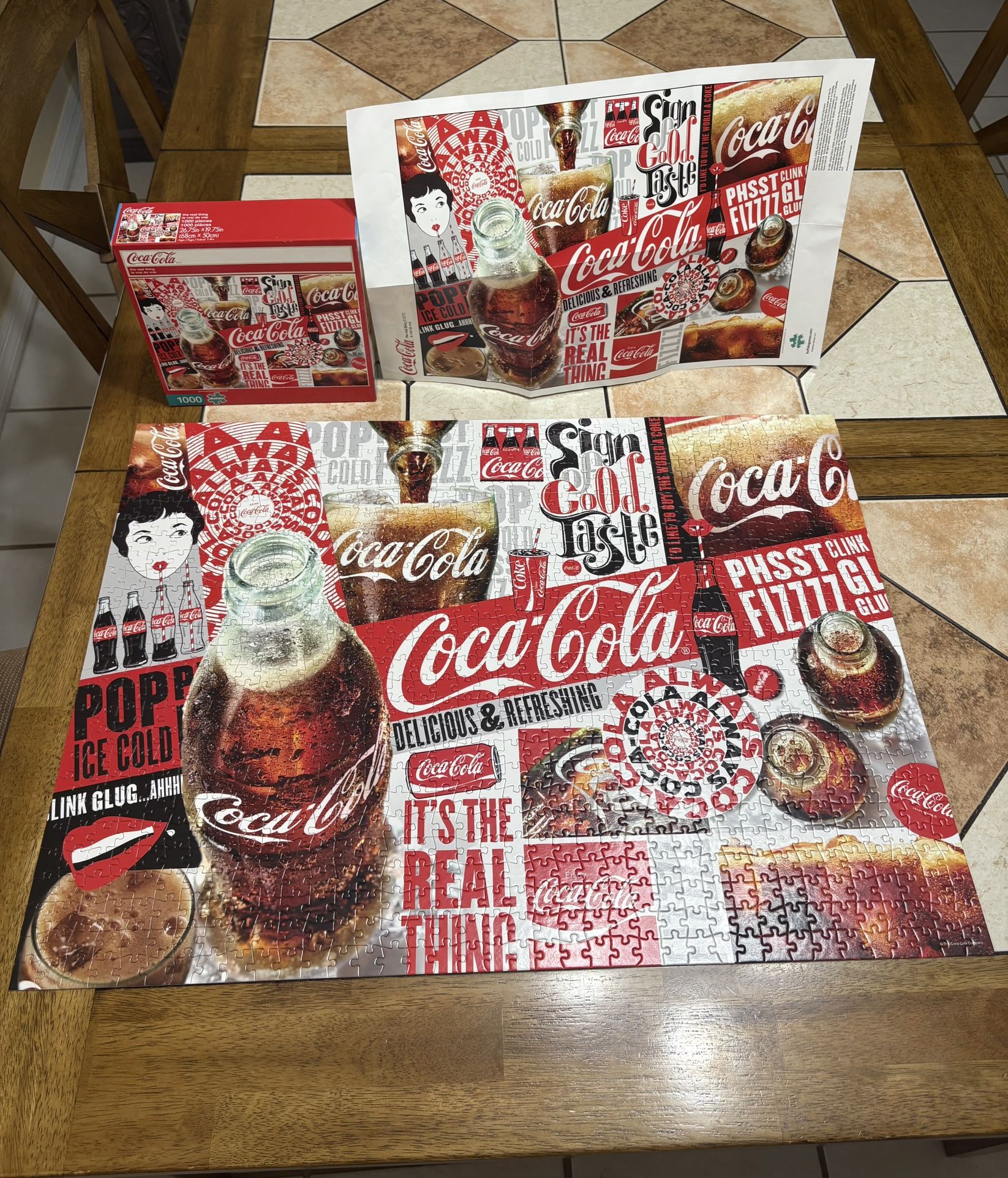 Coca-Cola “The Real Thing” 1000 Piece Buffalo Jigsaw Puzzle (26.75” X 19.75)