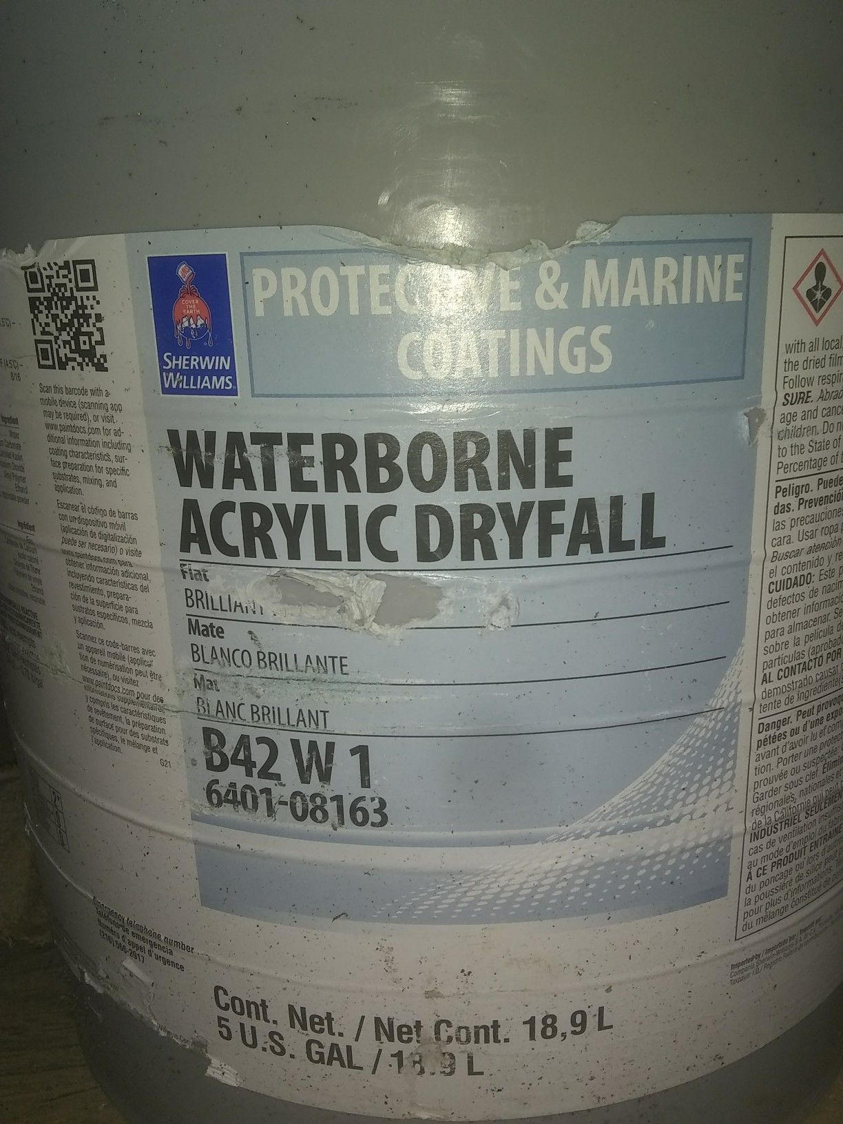 Waterbourne acrylic dryfall