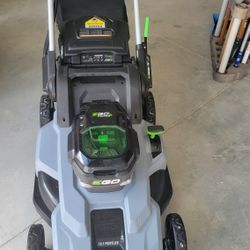 E Go Mower, Bagger, Battery And Charger