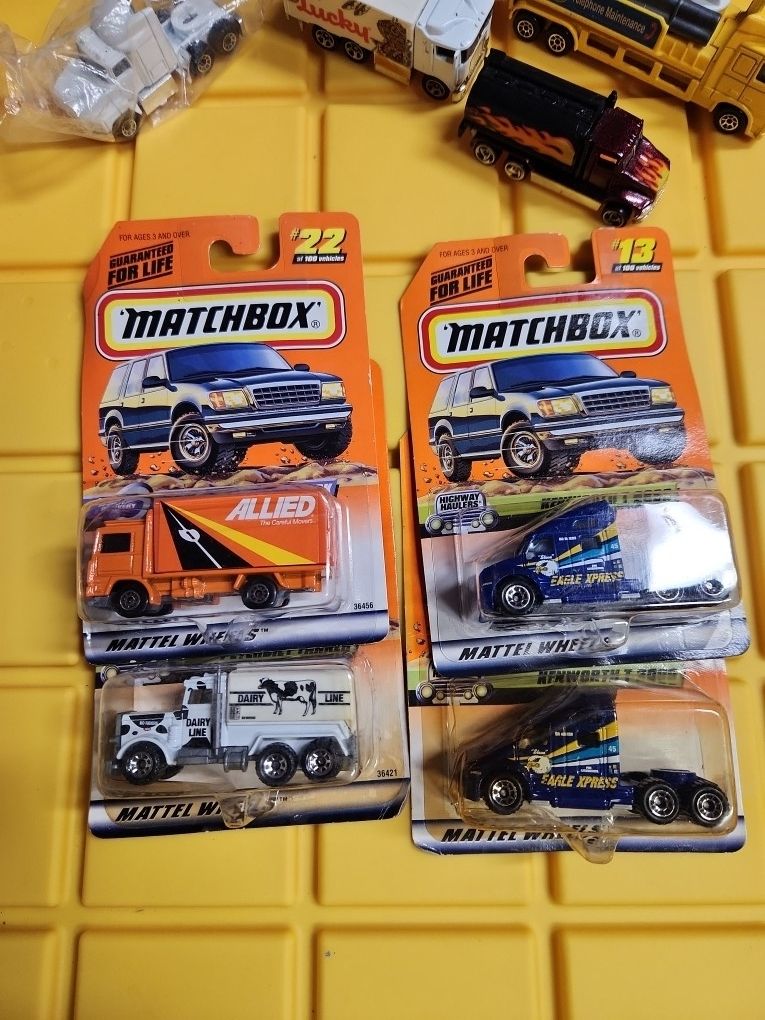 Lot Of 46 HOTWHEELS ( A Couple Are Matchbox) LONG HAULERS / RACING HAULERS/Rigs ( Priced At A Big Discount)!