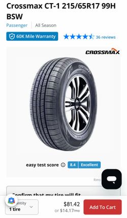 Tires Easy Crossmax CT-1 215/65R17 99H Tire