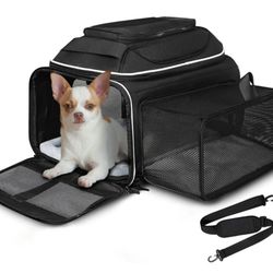 Petskd Top and Side Expandable Pet Carrier 18x13x9.5"