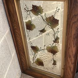 Antique Mirror With Grapes And Vines 