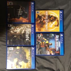Dead By Daylight, Mortal Kombat 11, Dark Souls 3, Deadrising 2 Ps4 Games