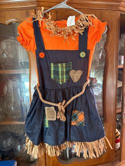 Girls cute scarecrow costume
