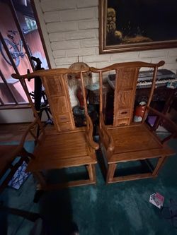 Pair of Chinese Hardwood Armchairs