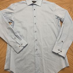 Alfani men’s Blue shirt slim fit size medium 15-15.5 34/35