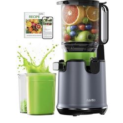 Aeitto Juicer Machines, 5.3" Extra Wide Mouth, Cold Press Juicer,