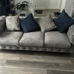 Everly Quinn 85” Velvet Sofa 