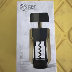NEW RBT Premium Wing Corkscrew Bottle Opener, Black, Fits Most Wine Bottles
