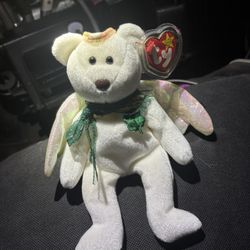Extremely RARE Halo the Angel Bear Ty Beanie Babie