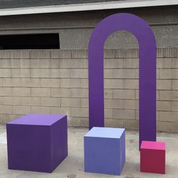 Arch And Wooden Cubes 