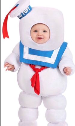 Ghostbusters Stay Puft Marshmallow Man Costume for 12/18 Month Infant Size , Baby Ghostbusters Cosplay Halloween