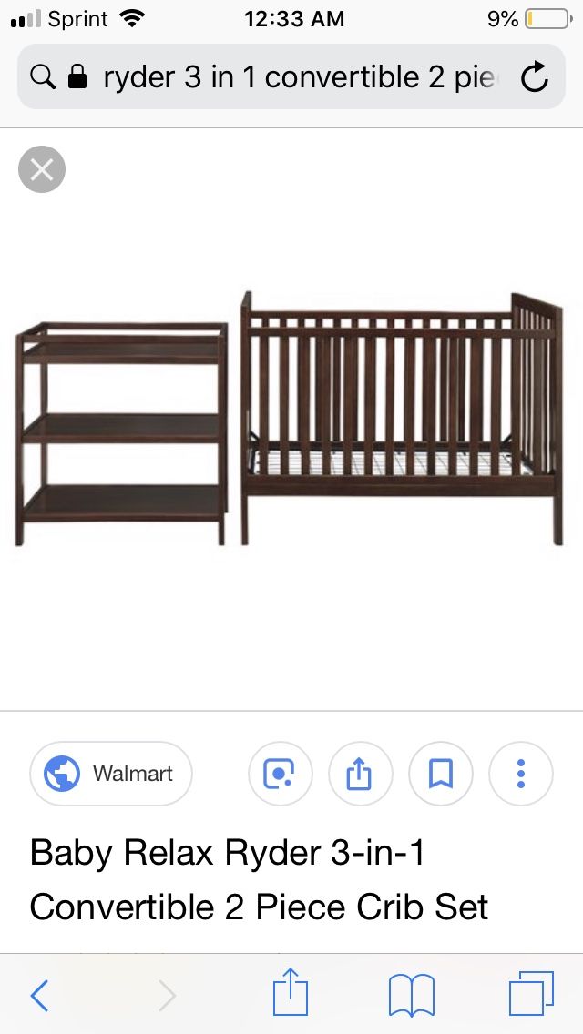 Crib/changing table/ pad / mattress