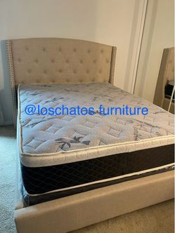 Queen size bed frame and mattress