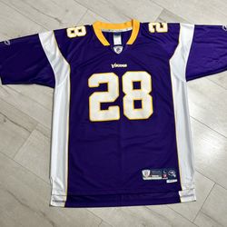 Minnesota Vikings Adrian Peterson Reebok NFL Equipment Jersey Size L Purple