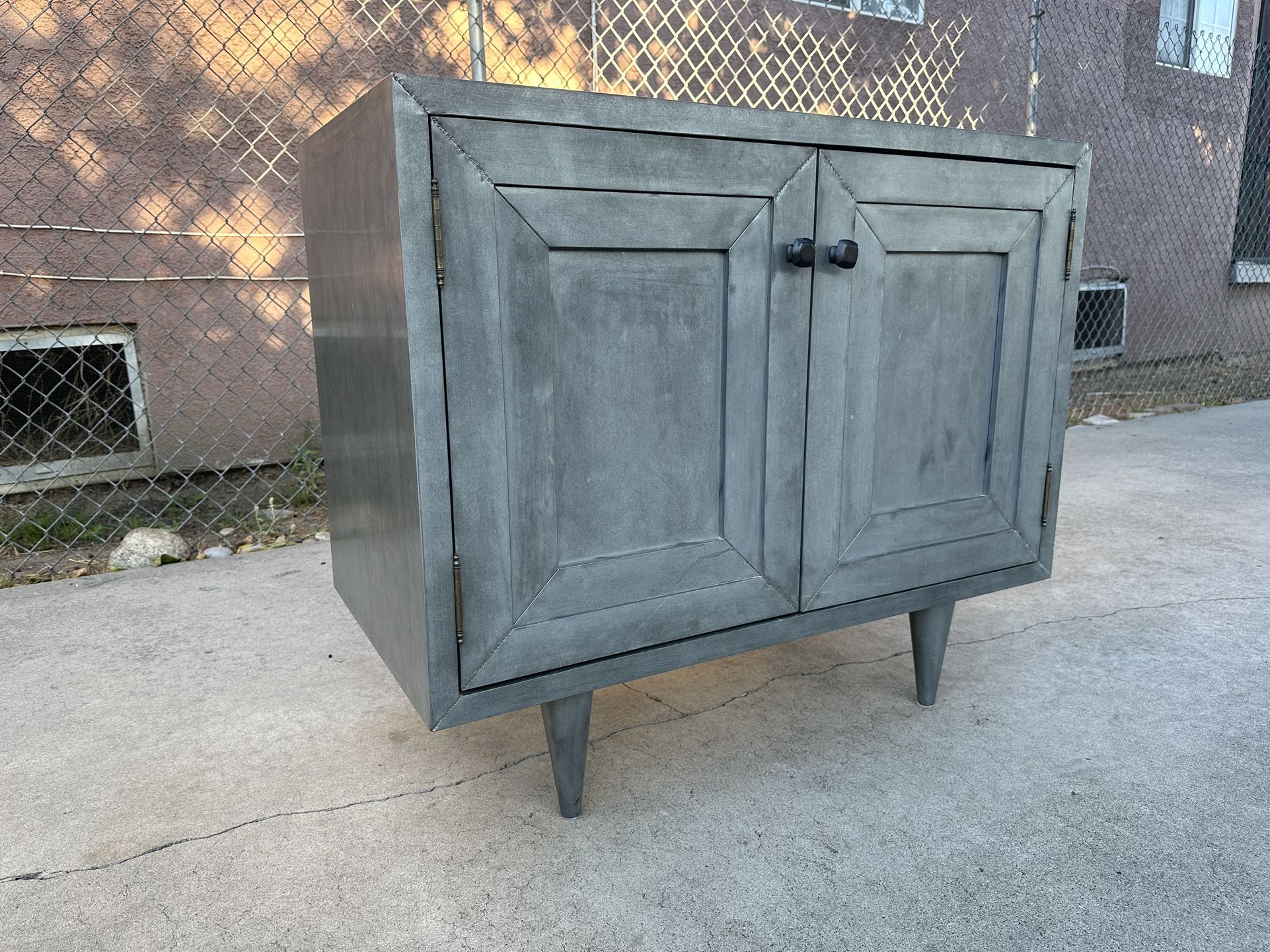 Noir Yves Metal Wood Rustic Cabinet Tv Stand Credenza.