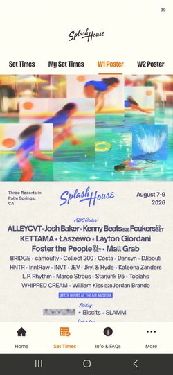Splash House Weekend 1 August 7-9 tickets x2